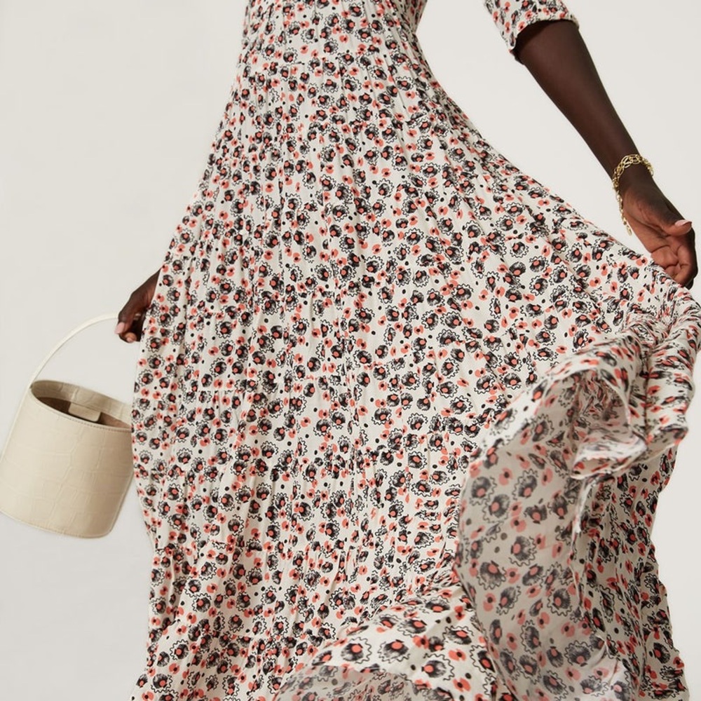 $390 retail ~ RIXO Multicolor Floral Long Sleeve Dress size xs - Picture 5 of 8